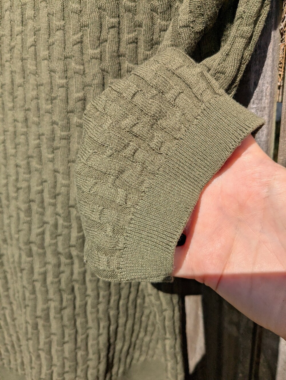 Liz Claiborne SS Crew Neck Green Sweater Sz Medium Cotton/Acrylic Blend - Picture 7 of 10